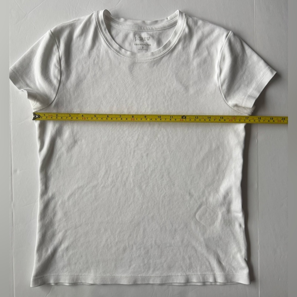 J. Crew Essential Short-Sleeve Crewneck Tee White Size S - Picture 5 of 6